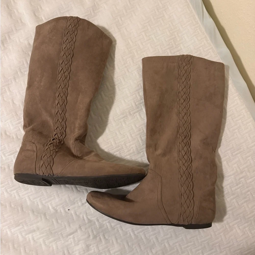Fergalicious Tan Over the Knee Boots